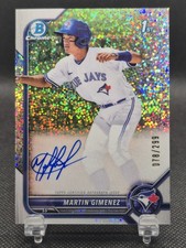 2022 Bowman Prospects Chrome Speckle Refractor Auto Martin Gimenez Auto /299
