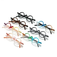 Women Stylish Small Round Rainbow Reading Glasses Men Plastic Classic Readers