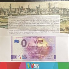 0 Euro Souvenir Schein - 800 Jahre Wels 1222–2022 IN CIVITATE WELSA Nr104