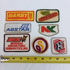 Lot 7 Used Vintage Agriculture Hat Patches MAC NK DEKALB AGSTAR Farm Feed Seed