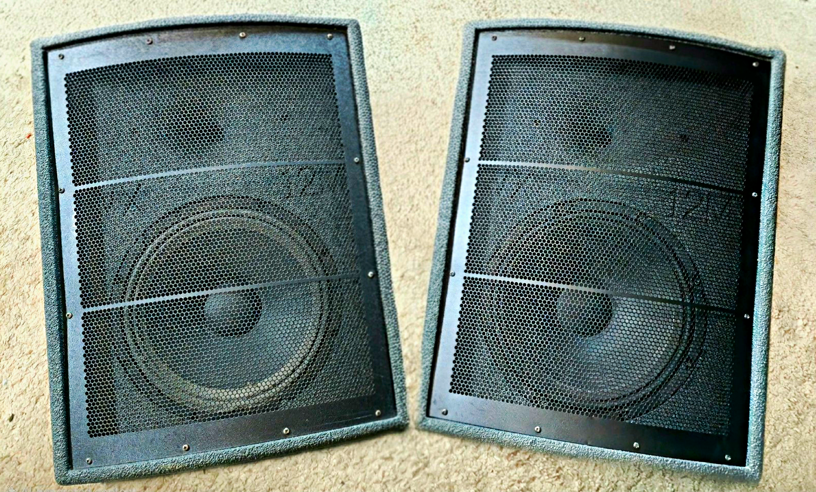 Pair of Woodworx WX 12M Wave Series 12" Passive Stage Floor Monitors Pro Audio