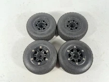 4x Used Pro-Line Gladiator SC Tires w/ Wheels Black F/R 12mm Hex Losi Traxxas