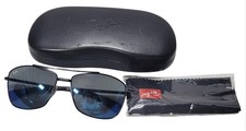 RAY-BAN RB 3476 006/55 60-16 135 3N Black Metal Frame Aviator Sunglasses w/ Case