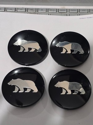 (4) New Lucid Air polar bear OEM factory black wheel center cap 20 21 2024 2025