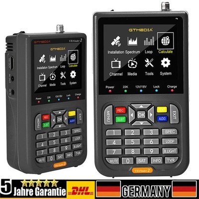 PROFI Sat Finder GTMEDIA V8 Satelliten Messgerät SATFINDER DVB-S/S2/S2X,3.5''LCD