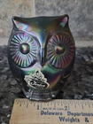 Fenton Glass Plum Carnival Purple Small Sitting Owl Figurine by Mosser Glass