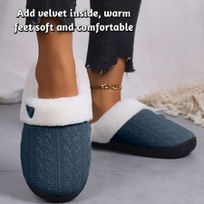 Women Winter cotton slippers Warm Winter Moccasin Ankle Boots Slippers Shoes UK