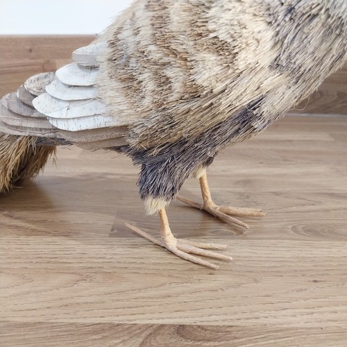 Rare & Unusual Straw Peacock Figure Made From Dried Plants Vintage 24cm Tall - Picture 14 of 24