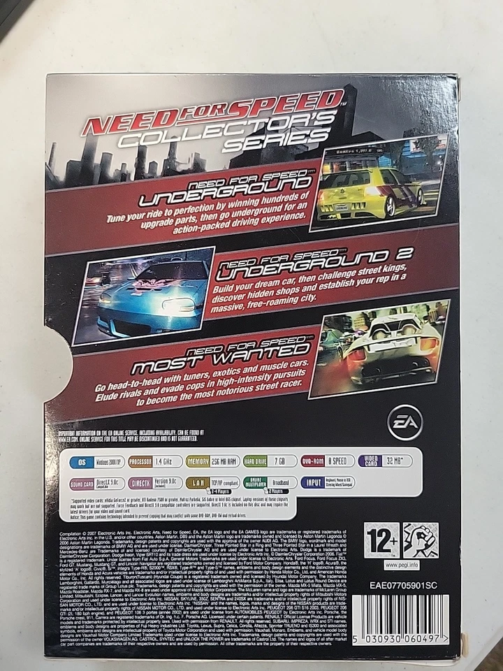 Need for speed collectors series (PC) Underground 1 & 2, Most Wanted (#1 SEALED) - Image 3 of 4