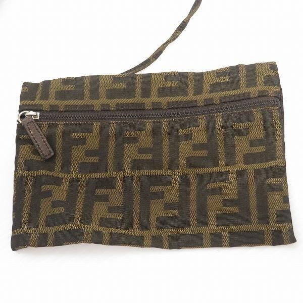 FENDI Dark Brown Zucca pattern leather tote bag with pouch DDP USA Shipping 2401 thumbnail 7