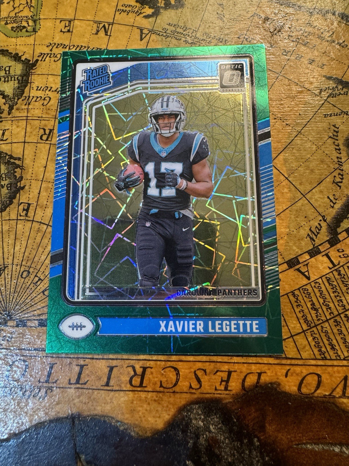 2024 Donruss Optic - Rated Rookie Xavier Legette #299 green Velocity Prizm (RC)