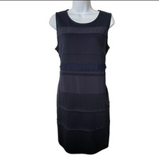 Striped Colorblock Midi Dress w/ Ribbon Ties Petite XS - NWT Simply Vera Wang