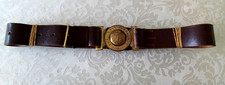 Boys Brigade Brown Leather 1960s Belt 32inch : Overall Length.