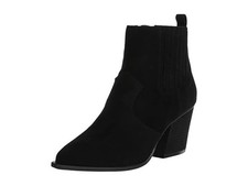 The Drop Women's Sia Pointed Toe Western Ankle Boot Black Size 9 - NEW