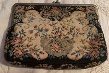 Vintage Walborg Embroidered Clutch Purse Evening Bag W Germany