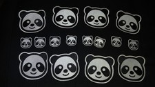 Panda Face Embroidered sew-on Patch Pack Blac...