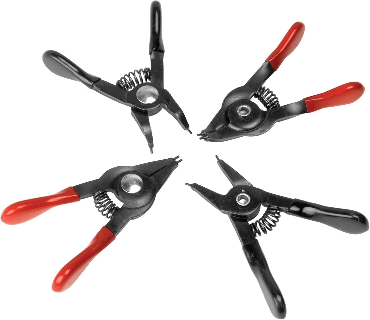 Performance Tool W88012 Mini Snap Ring Pliers Set, 4-Piece Chrome 