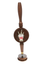 Miller High Life - Wooden Circle with Gold Cr...