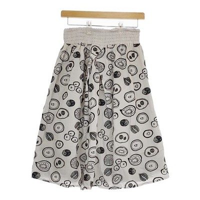 Lilou&Lily B04Y-F7 Embroidery Fruit Pattern skirt White black 4-1030M 