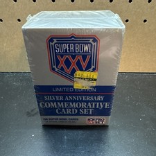 NFL Super Bowl XXV Set. Limited Edition Silver Anniversary 160 Cards. 