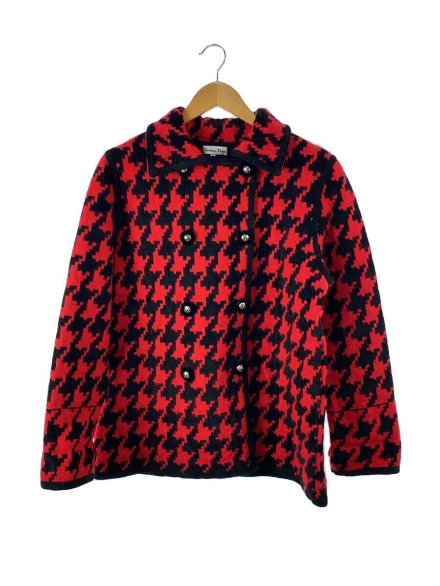 Christian Dior altra giacca M lana rosso pied de poule usata