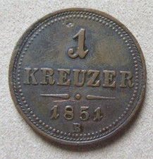 Österreich 1 Kreuzer 1851 B sehr schön