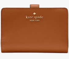 Kate Spade Madison Medium Bifold Wallet Brown Leather KC580 NWT $199 Retail