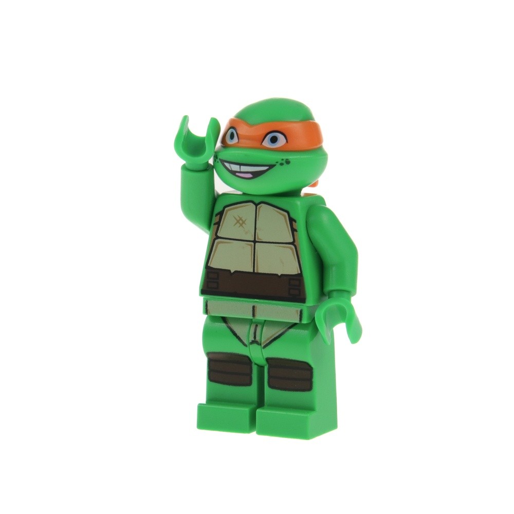 1X Lego Minifigure Ninja Turtles Michelangelo Without Armor Grin 79100 TNT012