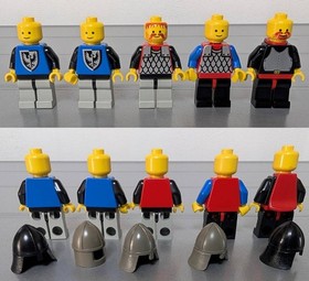 LEGO 6057 Black Knight Ship + 6018 Dragon Ship Minifigures