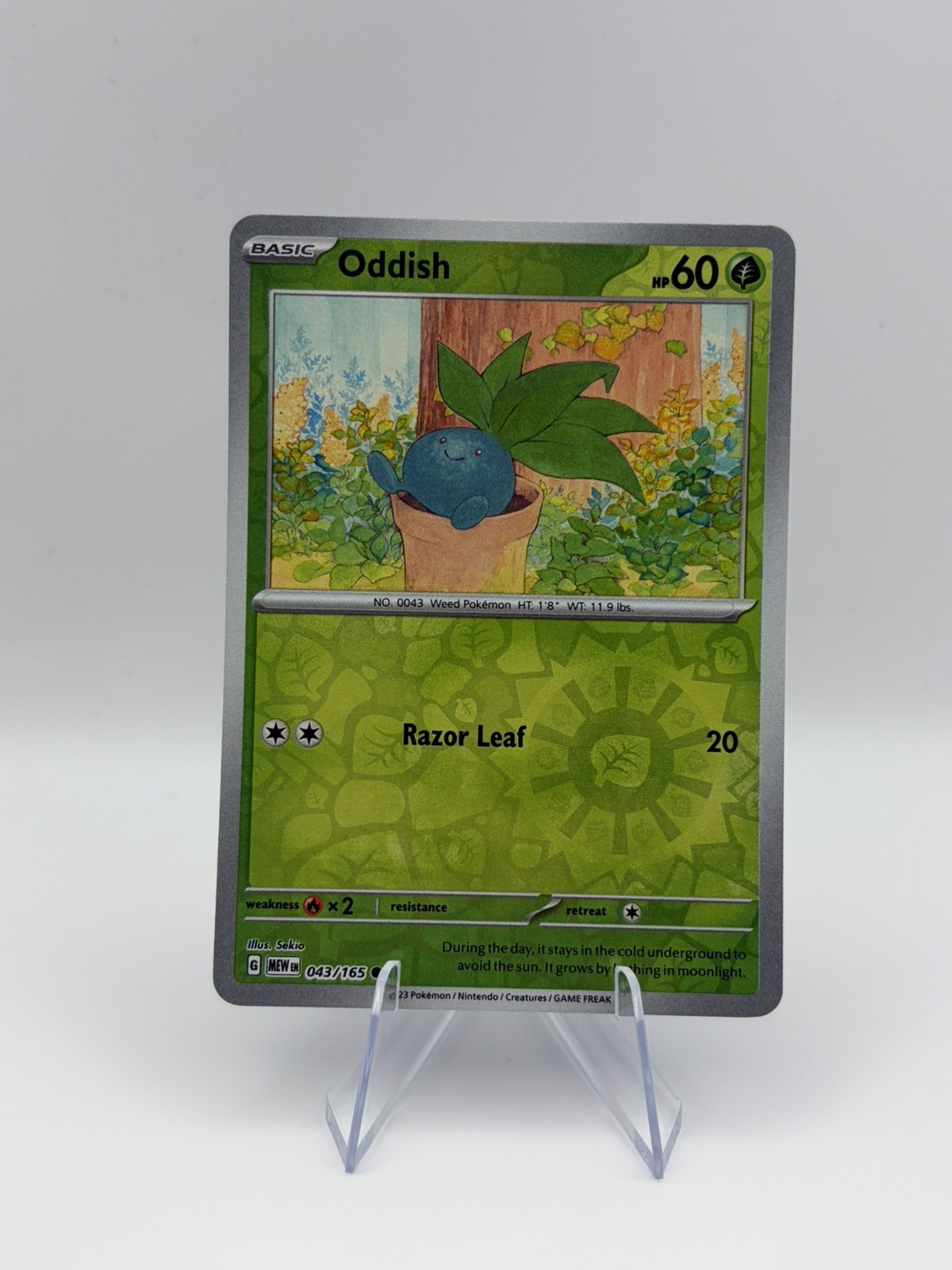 Oddish 043/165 Common 151 Pokemon Reverse Holo Near Mint