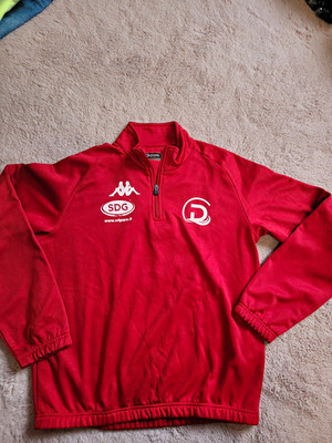 Kappa Herren Sweatshirt Pullover Rot Half-Zip Stehkragen Logo Gr. L