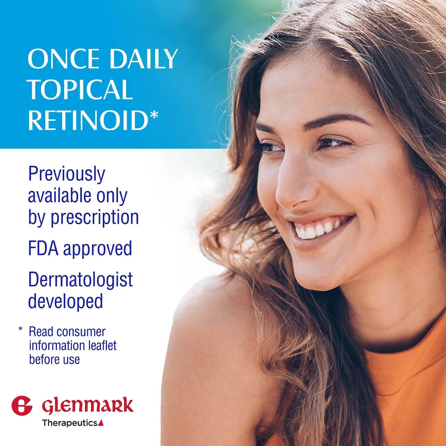 Glenmark Therapeutics Adapalene Gel 0.1% Acne Treatment, Paraben Free Topical Re
