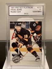 1991-92 Pro Set Platinum Pavel Bure Prospect Rookie Card Vancouver Canucks. rookie card picture