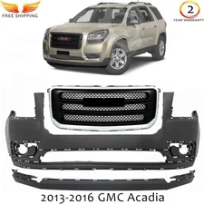 Front Bumper Cover Fascia & Grille Assembly Kit For 2013-2016 GMC Acadia