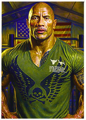 DWAYNE JOHNSON * Fun Novelty * CELEBRITY * Art Card * ATC ACEO