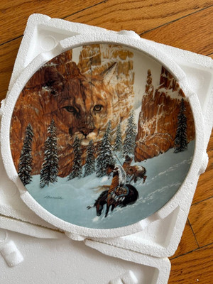 W.S. George Canyon Of The Cat Collector Plate Julie Kramer Cole COA 1992