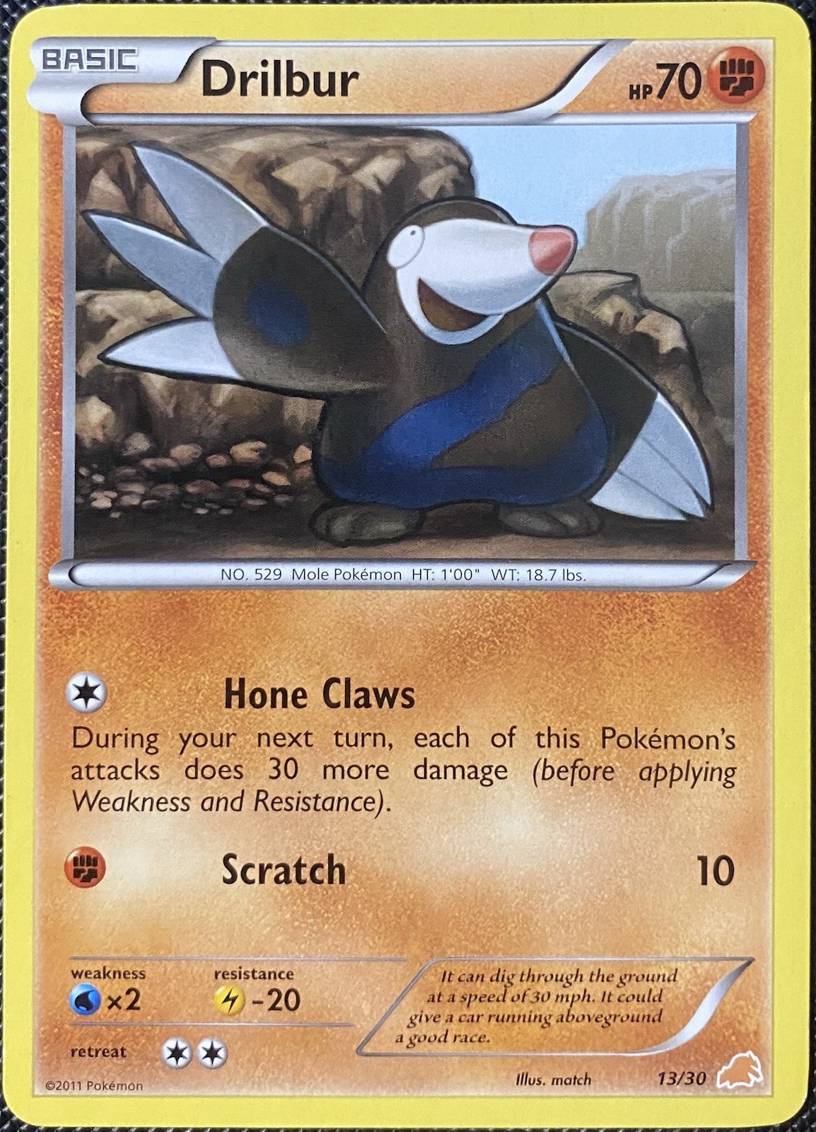 Drilbur (#13) 13/30 BW Trainer Kit: Excadrill & Zoroark Regular - Pokémon Card