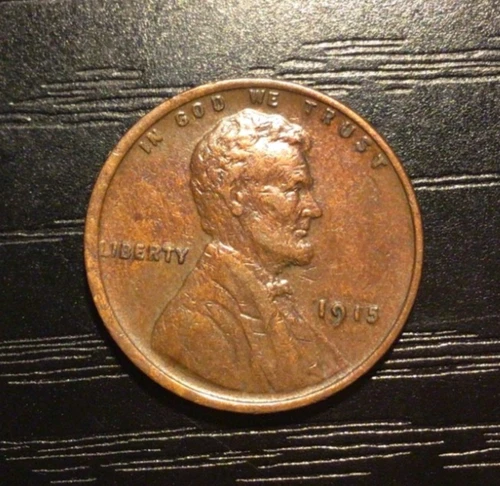 1915 Lincoln Wheat Cent Penny, AU. Nice Color, Sharp Rims! A15