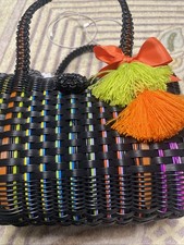 Mexican Artisanal Plastic Handbag With Tassel