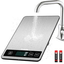 Digital Kitchen Scale, 22Lb/10Kg, Precision 0.1Oz/1G, LCD Display, Stainless Ste