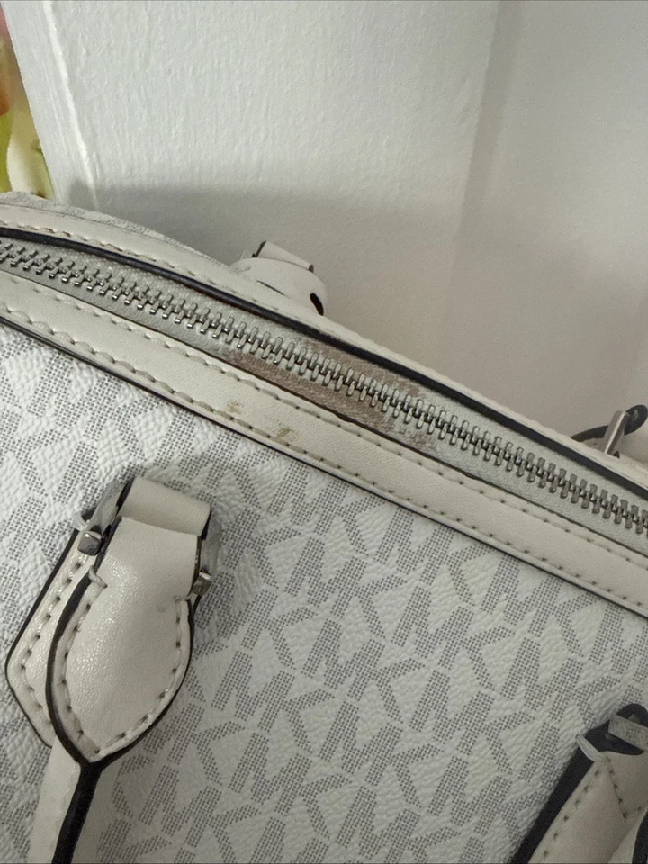 Michael Kors Bedford Blanco Brillante Pequeño Bolso de lona Foto 3 de 4