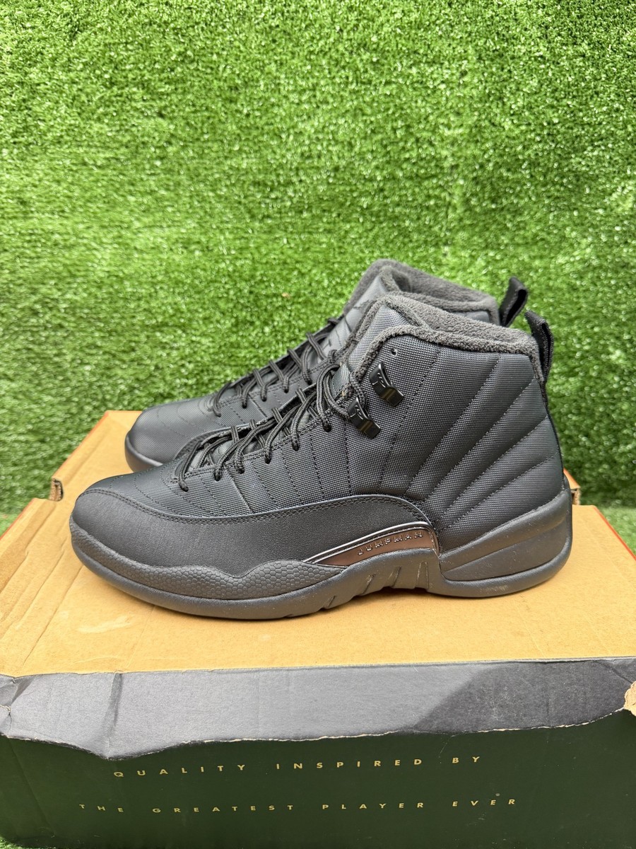 Size 10.5 - Air Jordan 12 Retro Winterized Triple Black