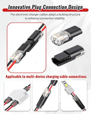 20pcs Low Voltage Wire Connector,Double-Wire Plug-in Connector with Locking B...