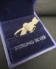Cupid Arow Pave Cubic Zirconia Ring Size 7/Ye...