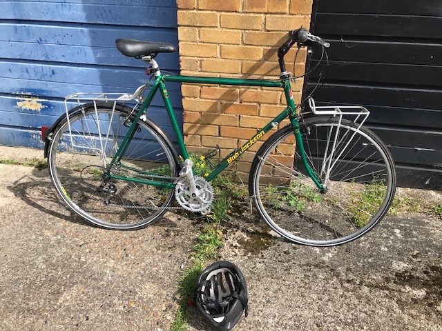 bob jackson road bike, green, excellent condition, straight handlebars fitted