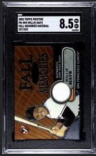 2002 Topps Pristine Fall Memories WILLIE MAYS Game Used Relic FM-WM /425 SGC 8.5