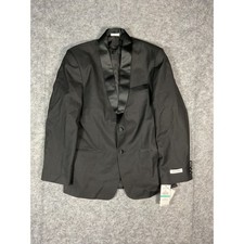 Calvin Klein Kids Boys Black Tuxedo Jacket Shawl Lapel Formal Wear Size 16