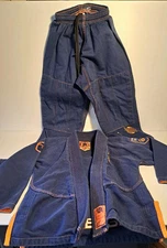  SANABUL Jiu Jitsu Gi Jacket And Pants Size K2  Navy  Orange  Pre-owned 