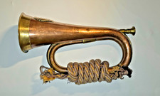 Kupfer und Messing Horn mit Abzeichen Australiens - Antik 50er Jahre
