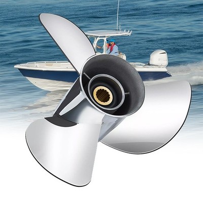 13x19 Ybs Series Stainless steel Outboard Prop For Yamaha 50-130HP 15 Spline,RH